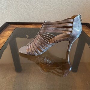 Silver Metallic Heels Styleco